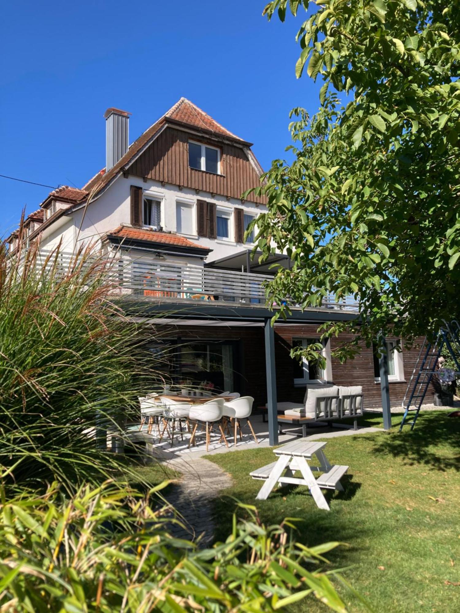 Ferienwohnung Weitblick Bad Schussenried Buitenkant foto